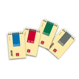 Blocco pignastyl spiralato - 5mm - a7 - 80 x 120mm - 80gr - 60 fogli - pigna