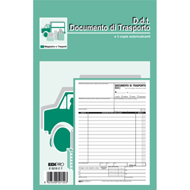 Blocco ddt - 33 fogli 3 copie autoricalcanti - 23 x 14,8cm - edipro