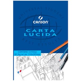 Blocco carta lucida - 210x297mm - 10 fogli - 80gr - uso manuale - canson