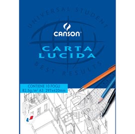 Blocco carta lucida - 297x420mm - 10 fogli - 80gr - uso manuale - canson