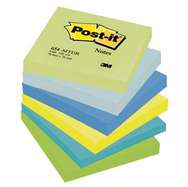 Blocco foglietti colori dream - colori assortiti - 76 x 76mm - 72gr - 100 fogli - post it®
