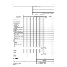 Blocco conto albergo/pensione - 15 giorni - uso mano - 23 x 15cm - 100 fogli - edipro