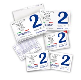 Blocco pigna2 - 330x480mm - collato - 12fg - 110gr - ruvido - pigna