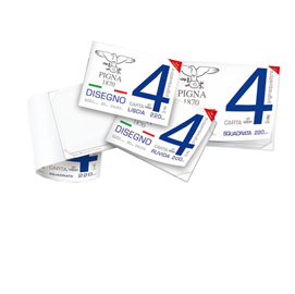 Blocco pigna4  - 240x330mm - 4 angoli - 20fg - 200gr - liscio - pigna