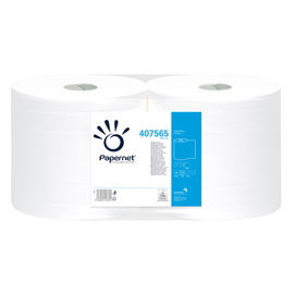 Bobina asciugatutto special - 2 veli - microgoffrata - 18 gr - diametro 25 cm - 23,4 cm x 180 mt - bianco - papernet