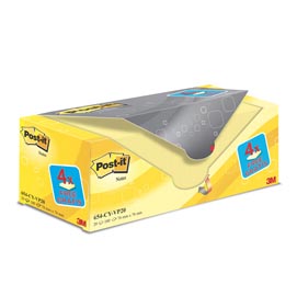 Blocco foglietti - giallo canary™ - 76 x 76mm - 72gr - post it® - conf. 20 blocchi