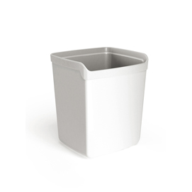 Bicchiere portapenne mydesk - 8,7x7,4x10 cm - bianco - arda