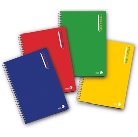 Blocco notes - spiralato sul lato lungo - 4mm - 22,3 x 29,7cm - 80gr - 140 fogli - bm