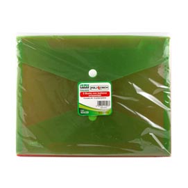 Buste con bottone - ppl - 24x18,5 cm - mix 3 colori fluo - lebez - conf. 5 pezzi