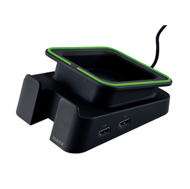 Base di appoggio e caricatore universale per tablet - nero - leitz complete