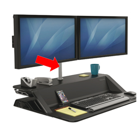 Braccio porta monitor doppio per postazione sit stand lotus™ - fellowes