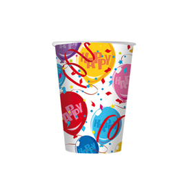 Bicchieri happy - balloons cc200 -  10 pezzi - big party