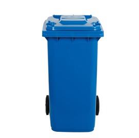 Bidone carrellato - 58x73x107 cm - 240 l - blu - mobil plastic