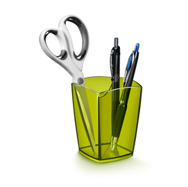 Bicchiere portapenne 530h - 7,4x7,4x9,5 cm - bamboo green - cep