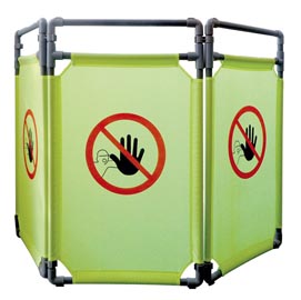 Barriera per interni - no entry - 3 pannelli - polietilene - 170x100 cm