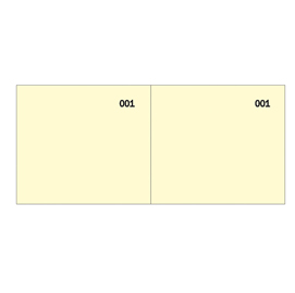 Blocco scontrino a 2 sezioni - giallo - 100 copie - numerate - 5,8x13cm - 160000030 - semper