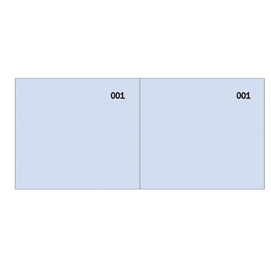 Blocco scontrino a 2 sezioni - blu - 100 copie - numerate - 5,8x13cm - 160000090 - semper
