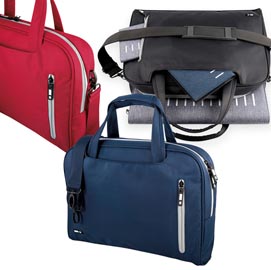 Borsa portacomputer - nylon - rosso - 38,5x23x10 cm - niji