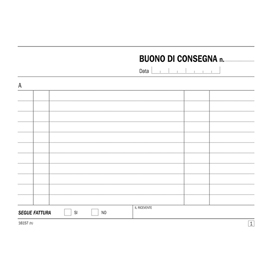 Blocco buoni di consegna - 11,5x16,5cm - 50 fogli - 2 copie ricopianti - 161570000 - flex