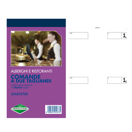 Blocco comande 2 tagliandi - copie autoricopianti - 25 fogli - 16,8x10cm - 161872t00 -flex