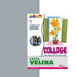 Busta di carta velina - 50x76cm - 24 fogli - argento - cwr