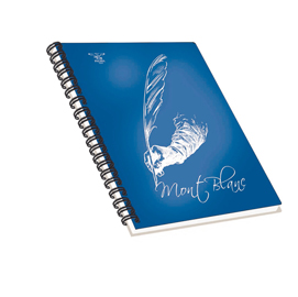 Blocco notes - spiralato sul lato lungo - bianco - 22,3 x 28cm - 80gr - 70 fogli - pigna