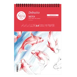 Blocco schizzi debutto - a4 - 21x31,2cm - 120gr - 70 fogli - bianco - cwr