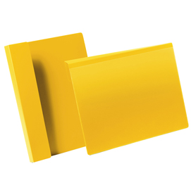 Buste identificazione con aletta -  a4 orizzontali - giallo - durable - conf. 50 pezzi