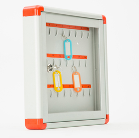 Bacheca murale portachiavi - 25 posti - 30x30 cm - metalplus