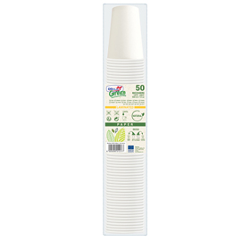 Bicchieri in carta - bianchi - 350ml - pefc - dopla - conf. 50 pezzi