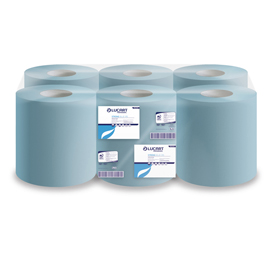 Bobina ascigamani strong blue 135 - 450 strappi - lunghezza rotolo 135 mt - lucart