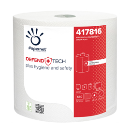 Bobina industriale defend tech - 660 strappi - con formula antibatterica - papernet