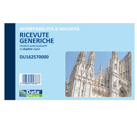 Blocco ricevute generiche - 50/50 copie autoricalcanti - 10x16,8cm - du162570000 - data ufficio
