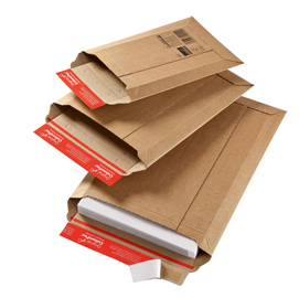 Busta a sacco - in cartone - chiusura autoadesiva - b4 - 250 x 360 x 50 mm - colompac