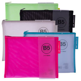 Busta zip - nylon - 29 x 22,3 cm - colori assortiti - apli