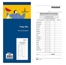 Blocco frigo bar - 22 x 10 cm - 100 fogli - 2 copie autoricalcanti - edipro