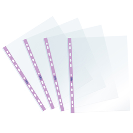 Buste forate pstel - c/ banda - 22 x 30 cm - lilla - favorit - conf. 25 pezzi