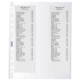 Buste forate - per 4 scontrini fiscali - 25,2 x 30,7 cm - favorit - conf. 10 pezzi