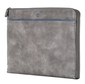 Borsa offiicebag bluegate - 38 x 30 x 2 cm - grigio - in tempo