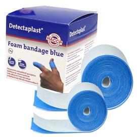 Bendaggio coesivo detectaplast - per haccp - 6 x 450 cm - blu - pvs