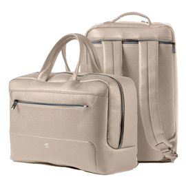 Borsa zainabile bi-bag gate trended - 42 x 28 x 14 cm - ecopelle - ghiaccio - intempo