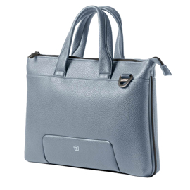 Borsa espandibile gate trended - con manici - 41 x 30 x 7 cm - ecopelle - azzurro - intempo