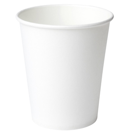 Bicchiere in carta - 250 ml - bianco - signor bio - conf. 50 pezzi