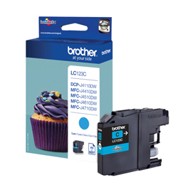 Brother - cartuccia - ciano - lc123c - 600 pag