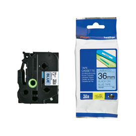 Brother - nastro -  nero/blu - tze561 - 36mm x 8mt