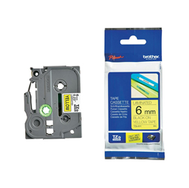 Brother - nastro -  nero/giallo - tze661 - 6mm x 8mt