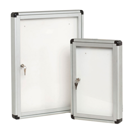 Bacheca per interni - con anta battente - fondo bianco magnetico - 12 fogli a4 - verticale - starline