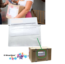 Busta portadocumenti adesiva - 310x220 mm - starline - conf. 100 pezzi
