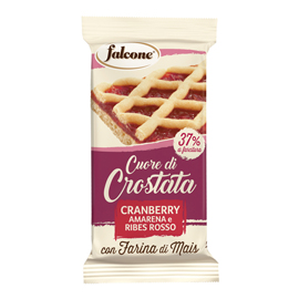 Cuor di crostata cranberry, amarena e ribes rosso - 60 gr - falcone