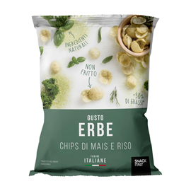 Chips di mais e riso alle erbe mediterranee - 70 gr - snack italy